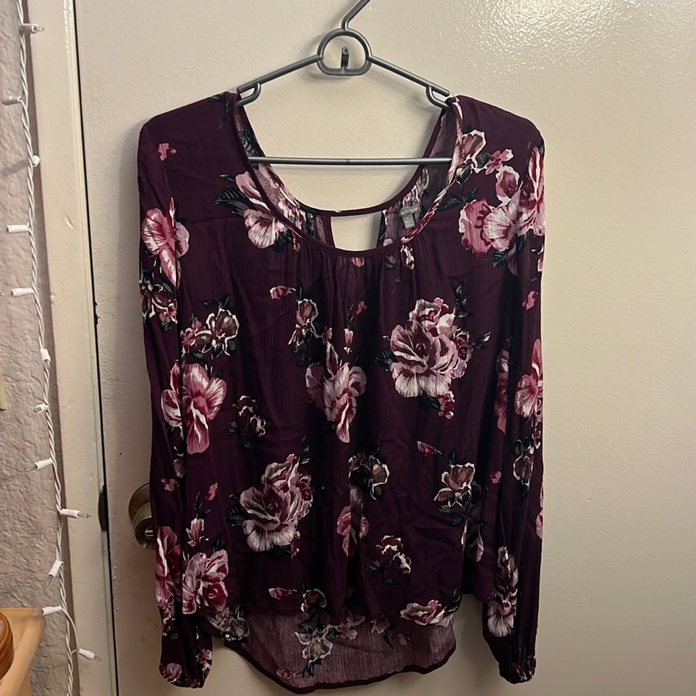 Brand: Charlotte Russe, Size: Large, Color:  Dark Burgundy color with nice roses